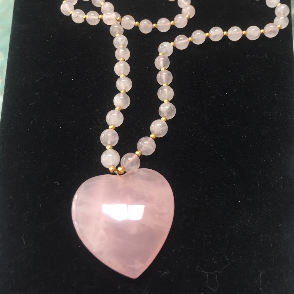 Pink quartz heart